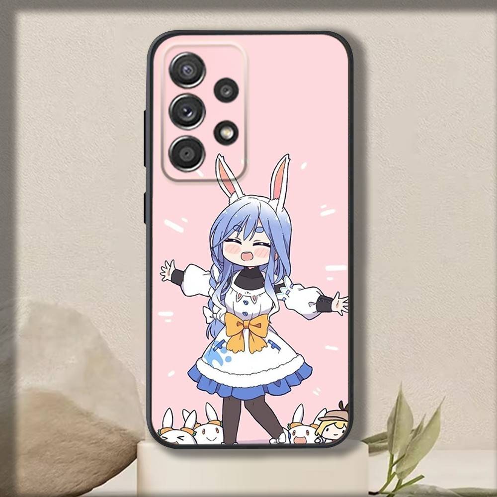 U-Usada Anime P-Pekoras Phone Case For Samsung S 25,24,23,22,30,21,10,9,Ultra,Plus,Lite,FE,4,5 G Soft Black Case