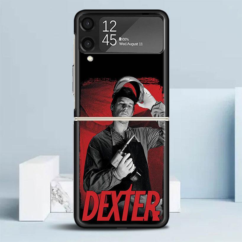 TV Show Dexter Morgan Black Cover for Samsung Galaxy Z Flip 7 6 5 4 3 5G Phone Case Flip7 Flip6 Flip5 Flip4 Flip3 Pattern Case G
