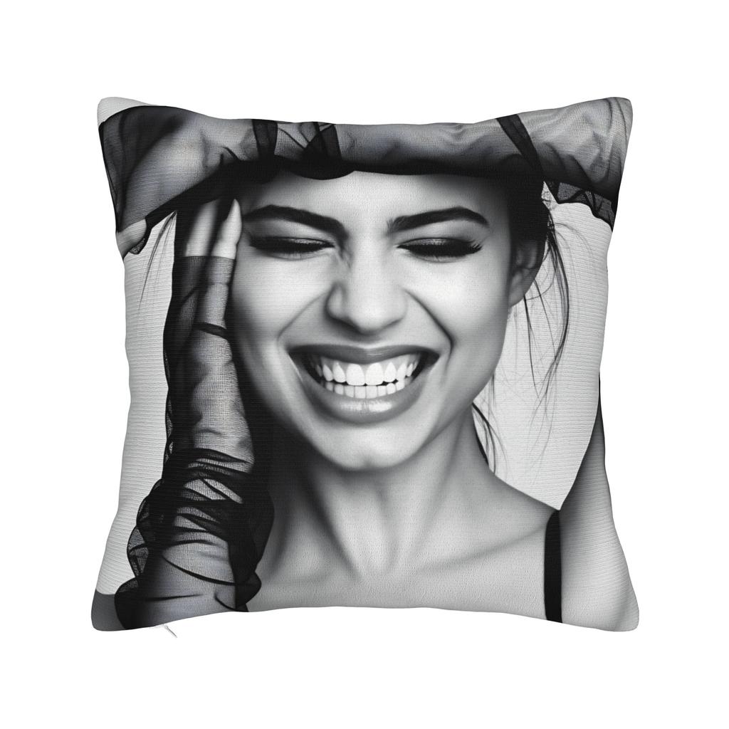 Actor S-Sofia C-Carson Pillow Cover Novelty Pillow Case For Living Room Chair Soft Cushion Cover Birthday Present