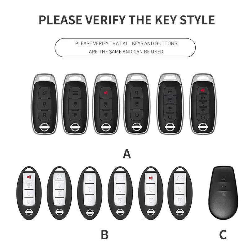 Premium Silicone Key Fob Cover for Nissan New Models Luxury Soft Car Key Case