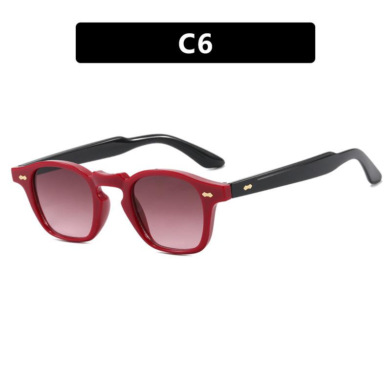 Новые Классические Винтажные Солнцезащитные Очки Мужские Маленькие Квадратные Ретро Панк Океанского Цвета Солнцезащитные Очки Градиентные Прозрачные Линзы Вождение Uv400 Очки