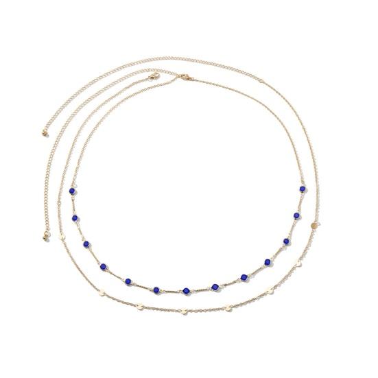 Женская цепочка на талию с двойным слоем блесток, регулируемая длина, ажурная, для танца живота, украшения на талию, вечеринки, фестивали, ночные клубы, цепочка на тело