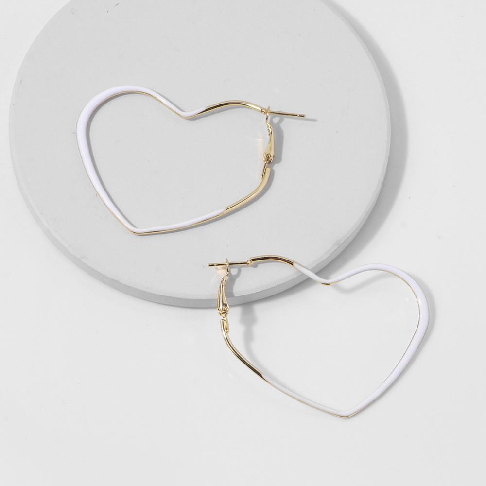 Stylish Heartshaped Geometric Earrings Trendy Fashion Jewelry In Multiple Vibrant Colors