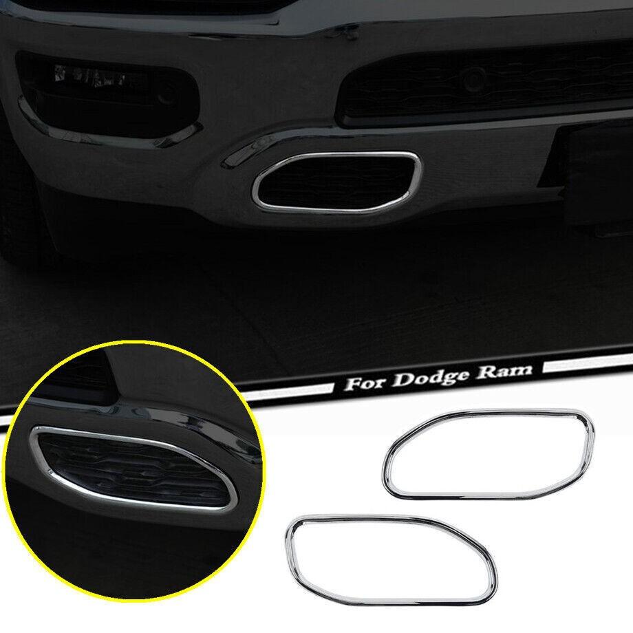 Fit For Dodge RAM 1500 ABS Chrome Front Bumper Grille Grill Cover Trim 2019-2024