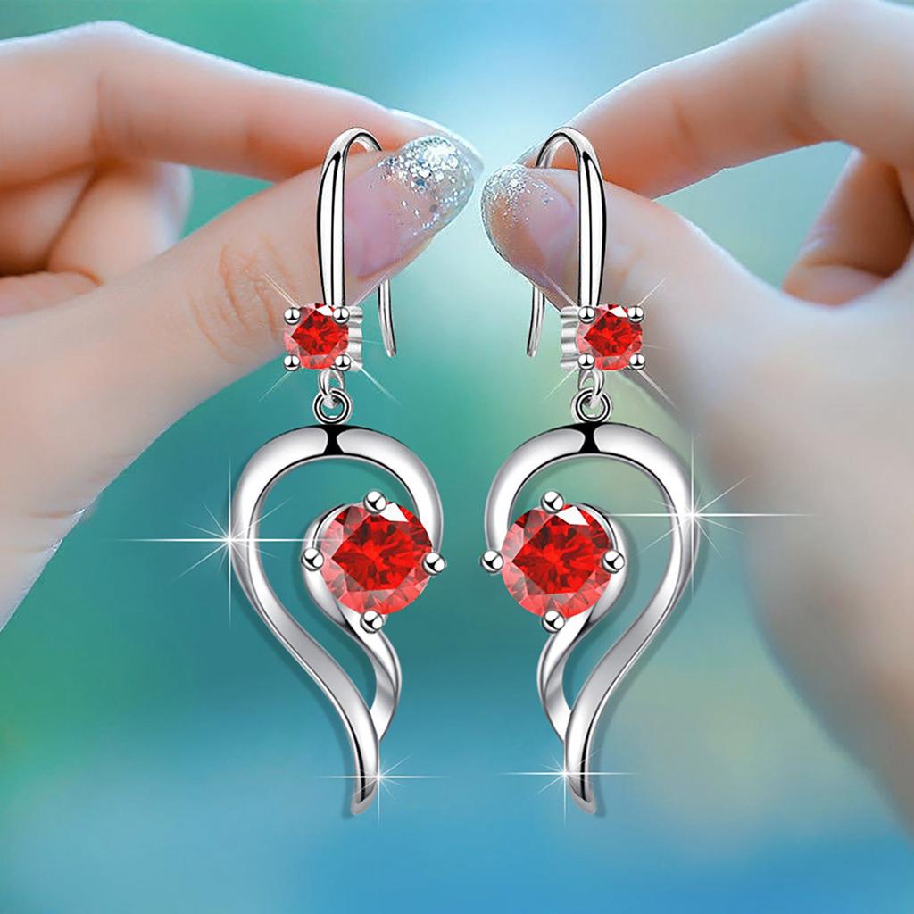 Женские серьги-подвески с сердечками, подарок для влюбленных, одинаковые серьги в подарок, серьги средней длины