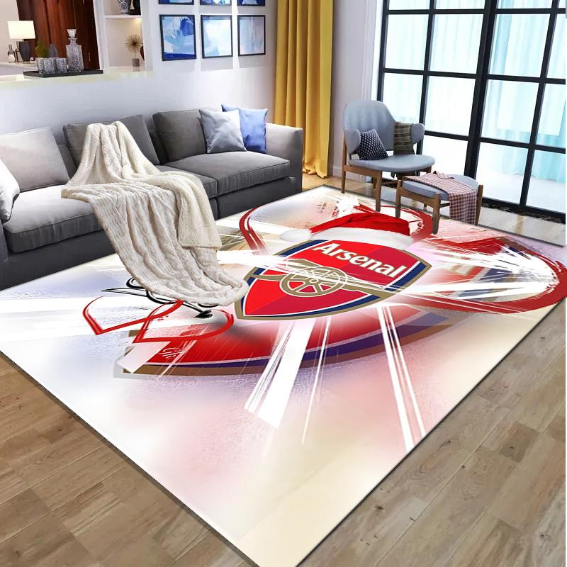 Arsenal F.C Pattern Rug, Indoor/Outdoor Mat, for Picnic, Gameroom, Bedroom, Office, Living Room, Home Decor Carpet, Birthday Gift