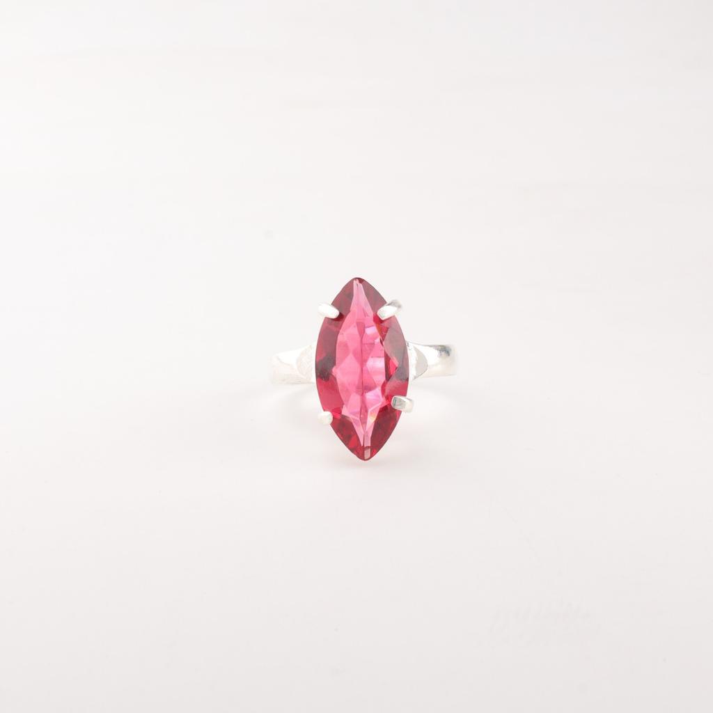 Pink Tourmaline Gemstone 925 Stamped Silver Handmade Jewelry Women Ring For Gift RR-65-1