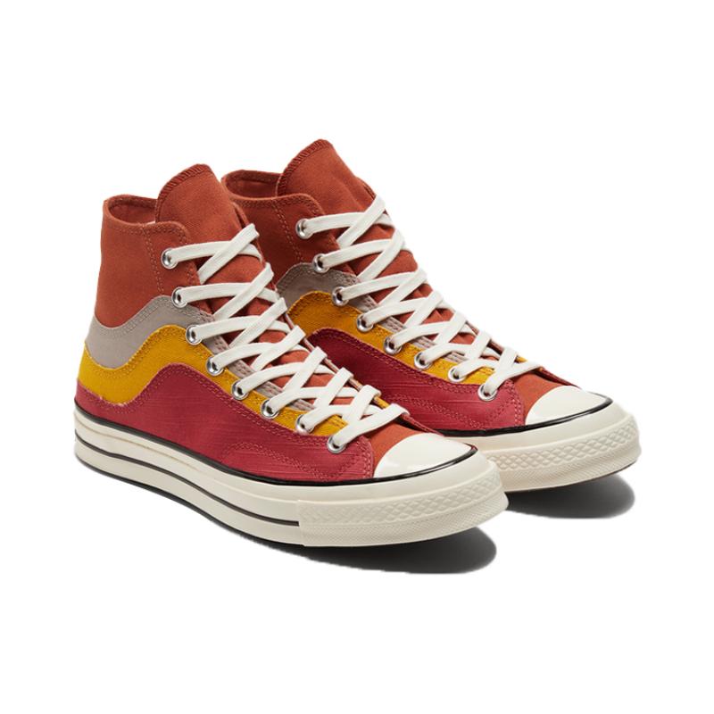 Converse Chuck Taylor All Star 1970-х годов Винтажные высокие эспадрильи Унисекс Красные и Желтые