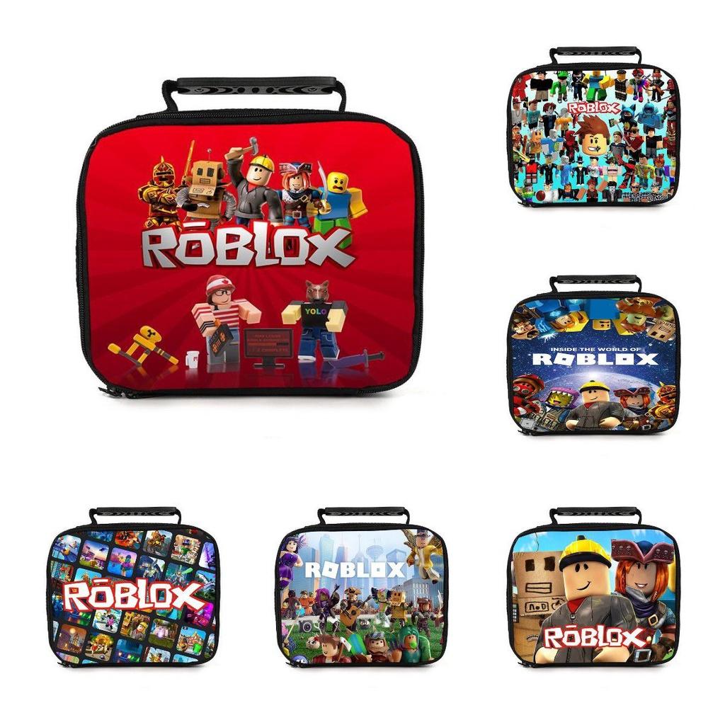 Портативная сумка для ланча Roblox для студентов, изолированная и вместительная