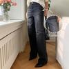 New ArrivalS Open Run Women S Semi Wide Black Denim pantS Spring Coordination