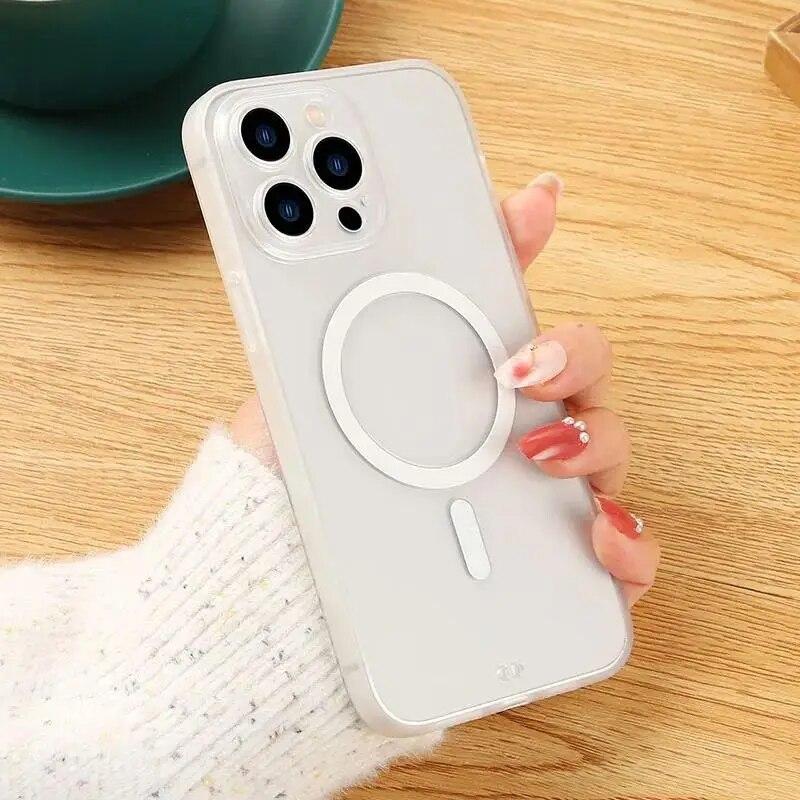 Роскошный ультратонкий матовый магнитный жесткий чехол Magsafe для iPhone 15 14 13 12 11 Pro Max с матовым покрытием для iPhone 15 14 Plus
