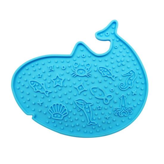 Pet Slow Food Mat with Suction Cups, Whale Shape Slow Feeding Mat for Prevent Choking Anxiety Relief, Non-Slip Silicone Lick Mat for Dogs And Cats