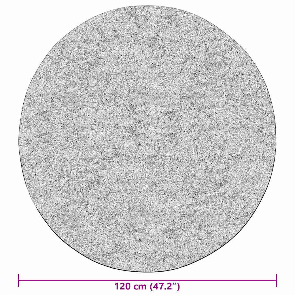 Washable Carpet Grey Ø120 cm