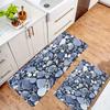 1 шт. анти-усталостные кухонные коврики, художественный принт с галькой, водонепроницаемый нескользящий толстый мягкий кухонный коврик, прочный, удобный стоячий коврик для кухни