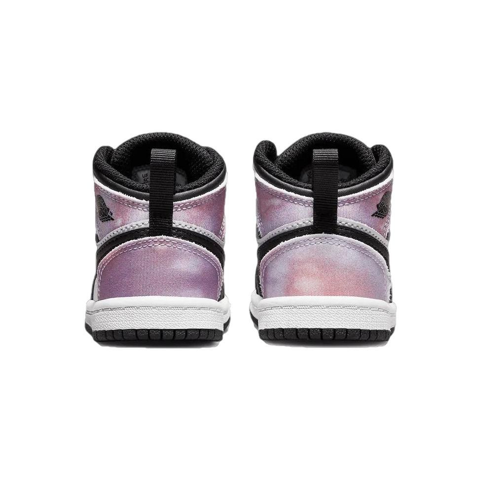 Детские кроссовки Air Jordan 1 Mid SE TD Zen Master Black White Amethyst-Wave DM6217-001