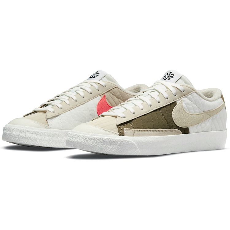 Nike Blazer Low 77 Premium Toasty - Коричневые мужские кроссовки из водорослей White Sail Orange DD8026-100