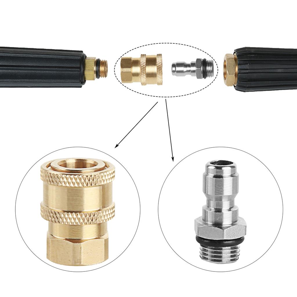 Car Washer Foam Lance Connector 1/4 Inch Quick Connect Socket And Quick Connect With Female M14 For Pressure Washer Water Gun