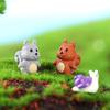 2 шт. игрушки-белки, украшение для дома ручной работы, мини-прочное украшение для сада фей для спальни