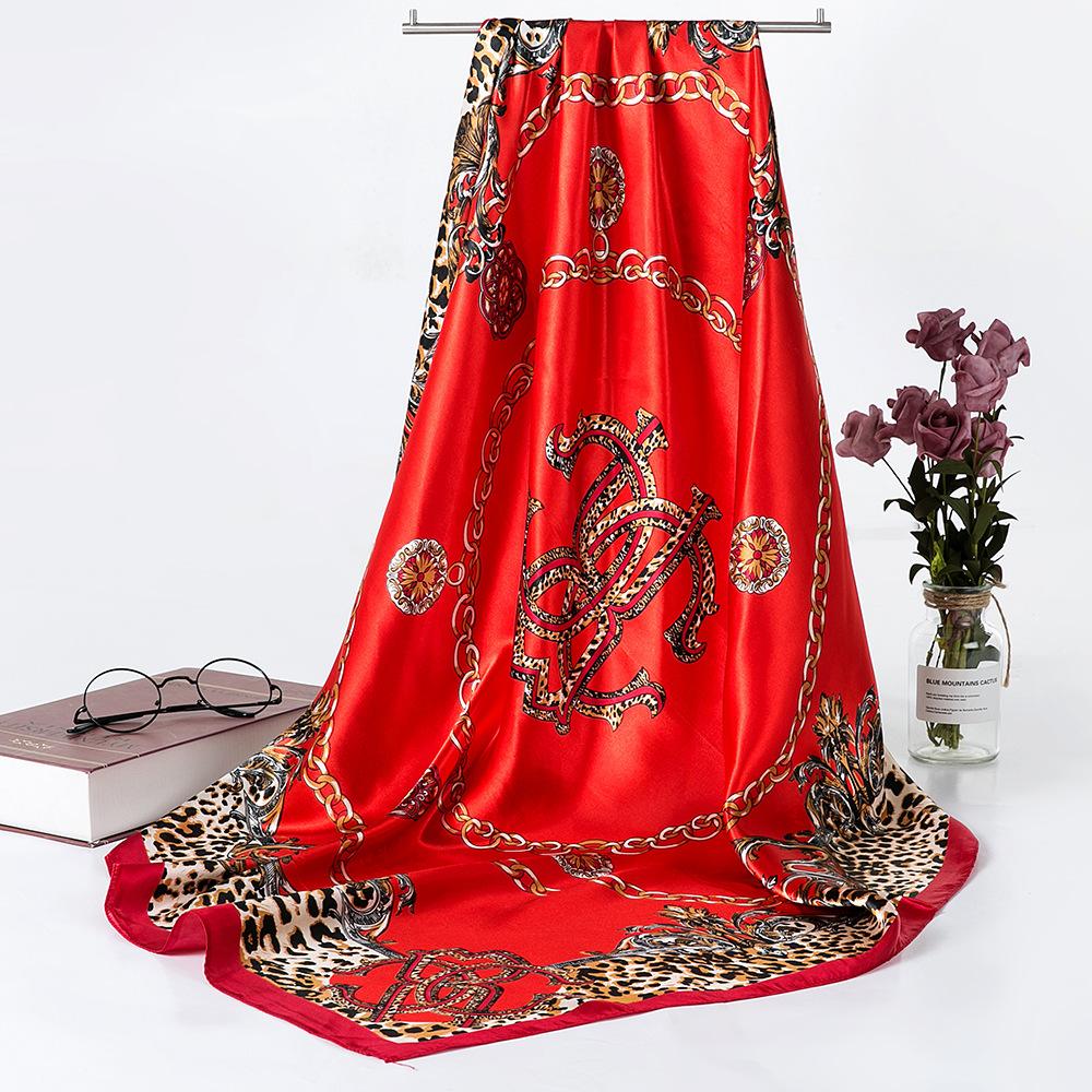 Silk Scarf, Versatile Shade For Spring And Summer, 90cm Square Scarf, Sun Protection Shawl, Versatile Women'S Silk Scarf, Decorative Gift Scarf