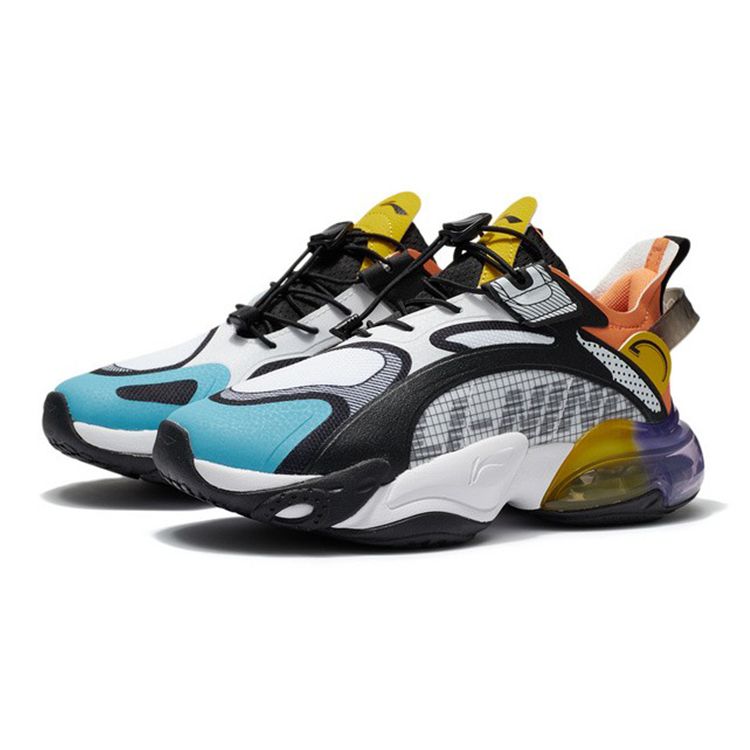 LiNing Youth Circular Air Ultra-Dimensional Half Sole Air Cushion Shock Absorption Non-Slip Wear-Resistant Low-Top Running Shoes YKCS004-5