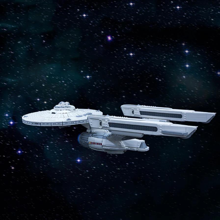Модель из строительных блоков Космический корабль USS Enterprise MOC 5032 детали Космический корабль Федеральный космический крейсер Собираемые кубики Игрушки Подарки для детей
