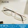 ALICIA Мужские новые оптические очки по рецепту для близорукости, дальнозоркости, астигматизма, ультралегкие модные ретро квадратные очки из сплава