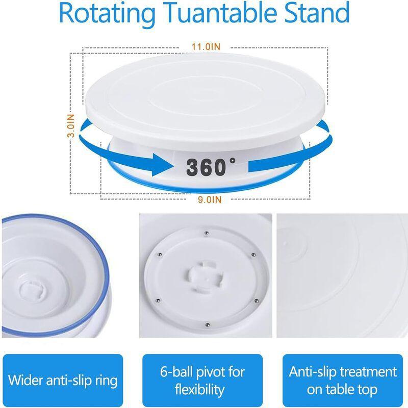 170-Piece Cake Decorating Kit With Rotating Turntable Piping Tips Bags Stainless Steel PP Tools Home Bakery