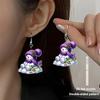 Acrylic Christmas Earrings Cartoon Doll Design For Holiday Accessories Party