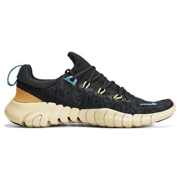 Nike Free Run 5.0 Next Nature Black Noise Aqua Женские кроссовки Антрацит Пшенично-Золотой CZ1891-008