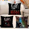 Korn Рок-группа Музыка Наволочка для подушки Обивка Диван Декоративная подушка Домашний декор Наволочка