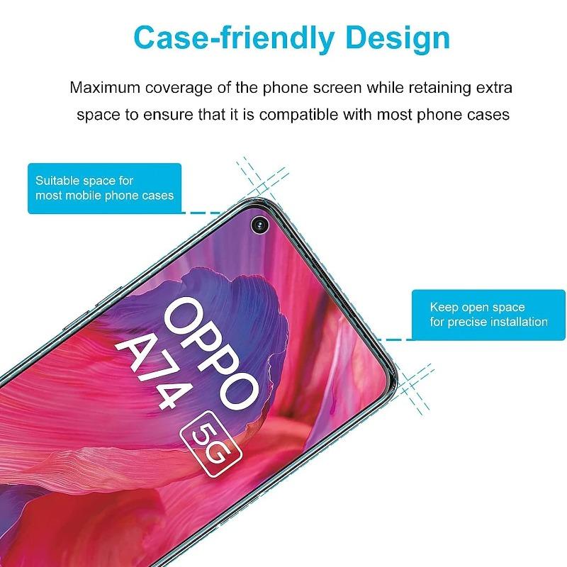 4 шт. защитное стекло для экрана OPPO A74 A74-5G закаленное стекло пленка