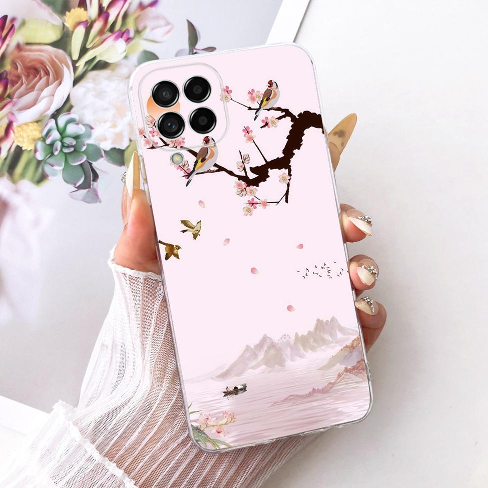 Clear For Samsung M53 5G Case Luxury Fashion Butterfly Funny Cute Painted Cover For Samsung Galaxy M53 5G SM-M536B Casing