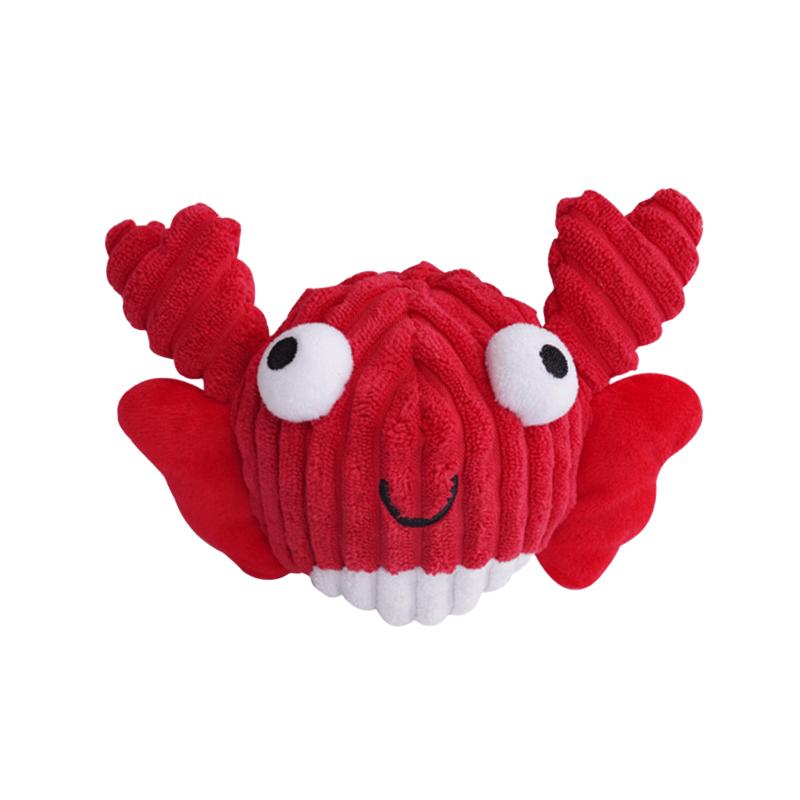 Cute Pufferfish Plush Squeaky Cat Toy, Durable Corduroy Chew Toy for Cats, Interactive Kitten Toy