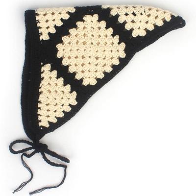 Универсальная химия Квадратная черная вязаная шапка-боне шапка-боне