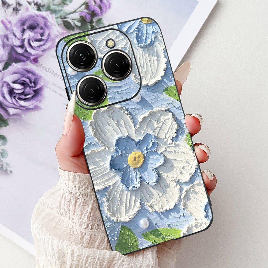 Роскошный матовый силиконовый мягкий чехол для Tecno Spark 20 20Pro 20 Pro+ 4G 5G Spark 20C KJ7 KJ6 KJ5 BG7 Чехол Цветок Любящее Сердце