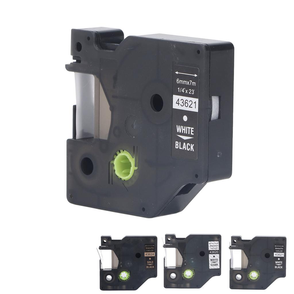 Лента для этикеток шириной 6 мм, длиной 23 фута, водонепроницаемая, маслостойкая, ПЭТ, прозрачная, для этикеток LMPC 16596 L