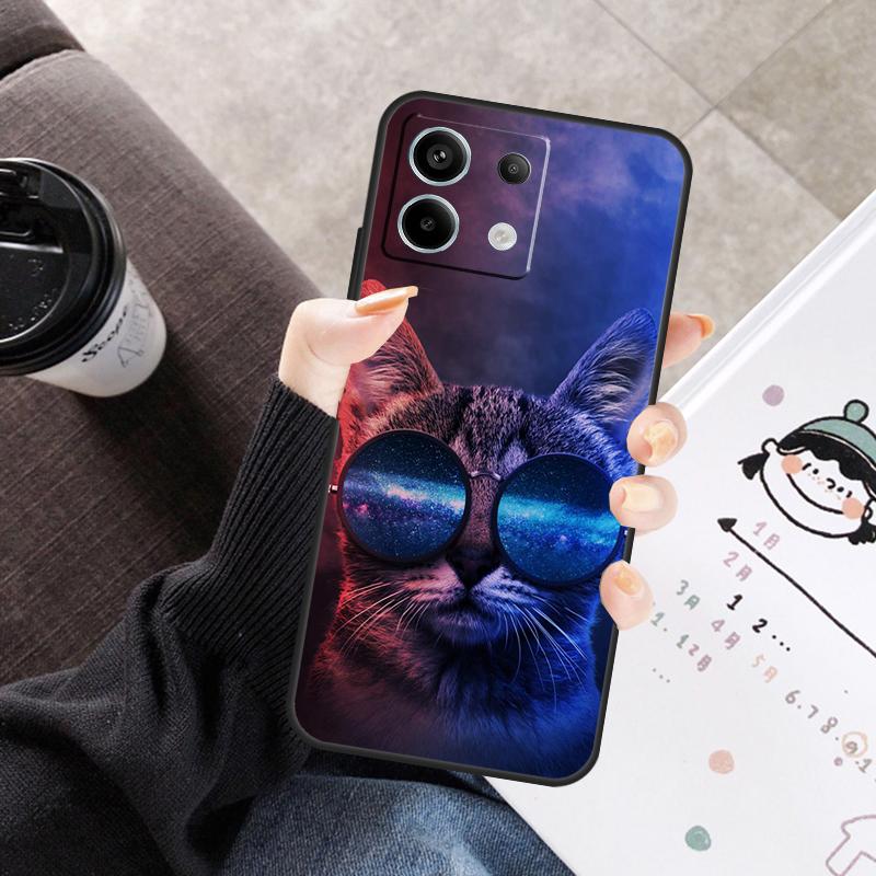 Милый Чехол-Животное Кошка Для Xiaomi Redmi Note 14 13 10 11 12 15 Pro Plus Чехол Для Redmi 15 15C 14C 10C 12C 13C