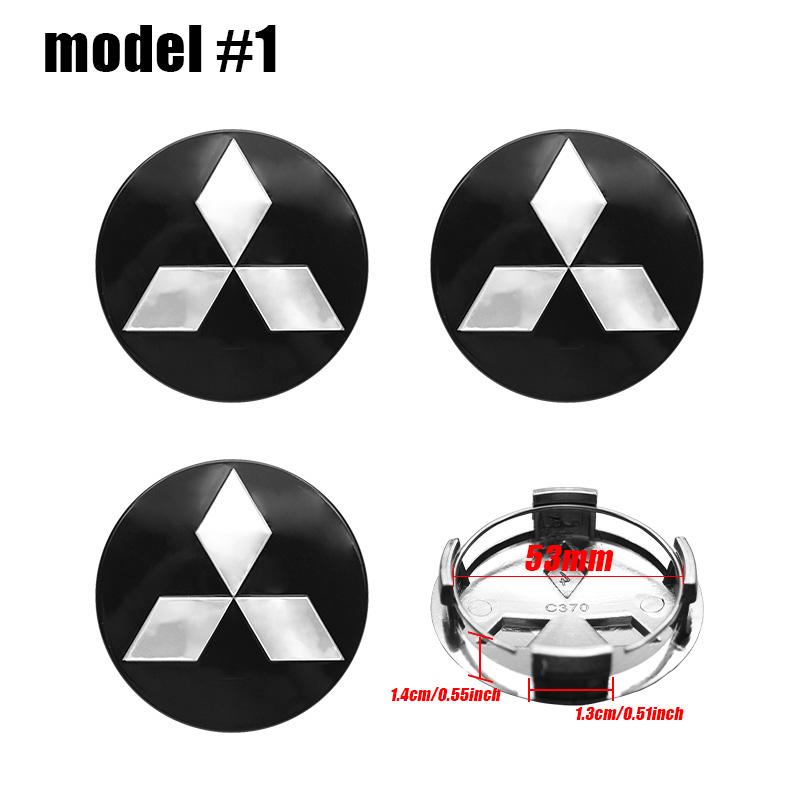 4Pcs 60mm Car Wheel Center Hub Caps Cover For Mitsubishi Ralliart Lancer 10 Asx Outlander Asx Pajero Sport L200 Auto Accessories