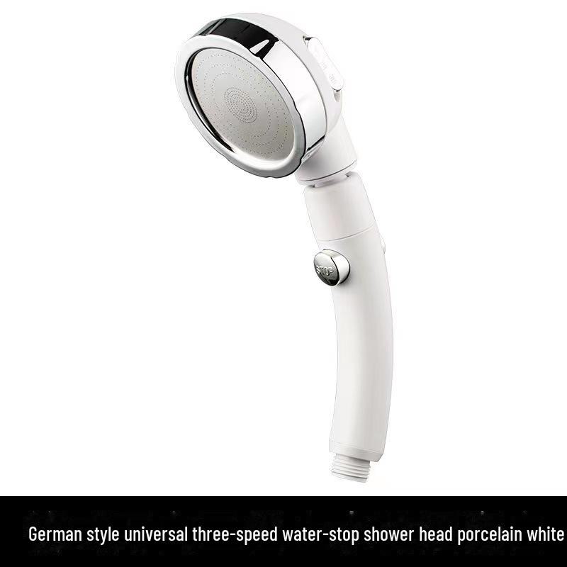 Трехскоростная бытовая душевая головка с функцией остановки нажатием одной кнопки