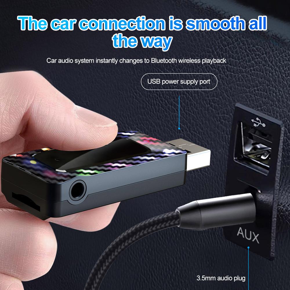 Мини 2 в 1 USB автомобильный Bluetooth передатчик приемник TF карта Plug and play Handsfree Call Car Kit Авто Беспроводное аудио для FM-радио