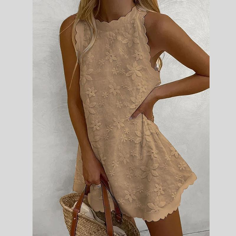 Lolita Dress Casual A Line Sleeveless Linen Summer Dress For Women