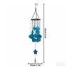 Shell Wind Chime Colorful Glass Coastal Look for Patio, Balcony