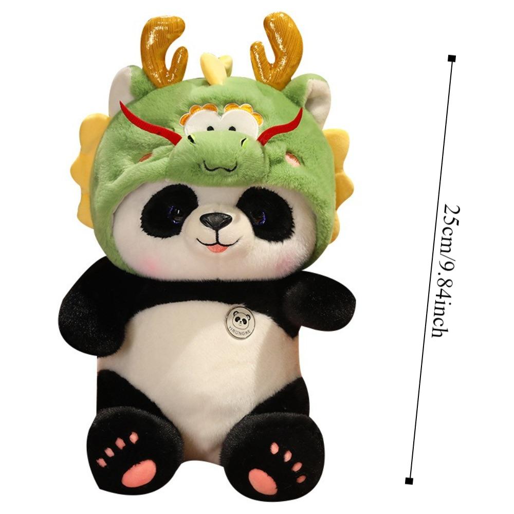 PP Cotton Transform Dragon Panda Doll Fluffy Cosplay Panda Dragon Stuffed Toy Children Girl