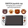 4 шт. Силиконовые накладки на стики в виде лапы медведя для Switch OLED Lite, совместимые чехлы для джойстиков