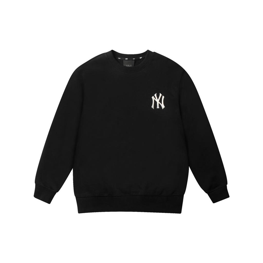 MLB Винтажная толстовка New York Yankees Американский Ретро Свободная Вышитый Логотип С Длинным Рукавом Унисекс Черный 31MTM1041-50L
