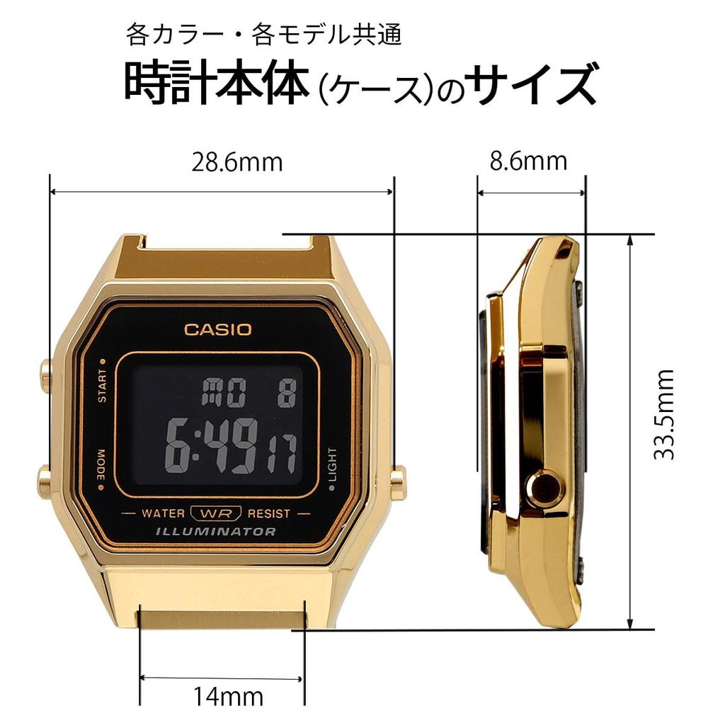 CASIO Digital Watch Vintage Series Octagon Face Black Gold Inverted LCD Overseas Model [Casio] LA680WGA-1B Women's