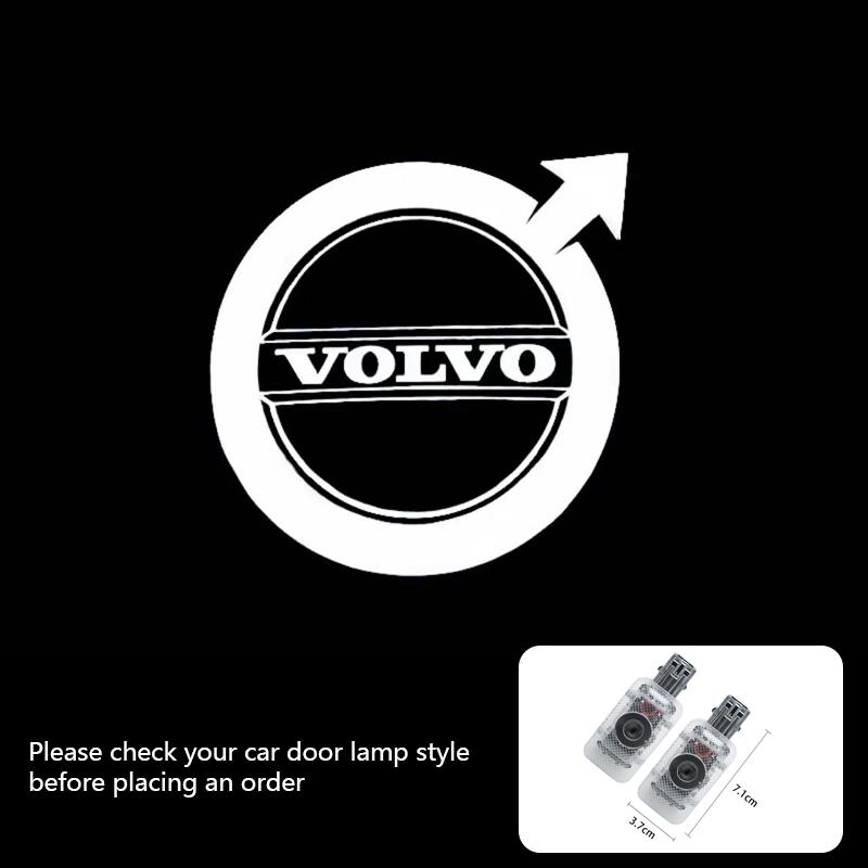 2 шт. Подходит для Volvo V40 V60 V90 XC40 XC60 XC90 S60 S90, светодиодная лампа приветствия для автомобиля, проектор логотипа, лампа-призрак, автозапчасти, декорация.