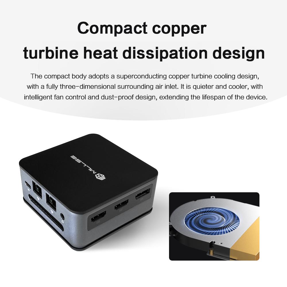 MLLSE G2 Mini PC Windows 11 Pro Alder Lake N100 Intel 12th 512GB ROM DDR4 12GB RAM WiFi 6 BT5.2 Desktop Computer Mini Pc Work