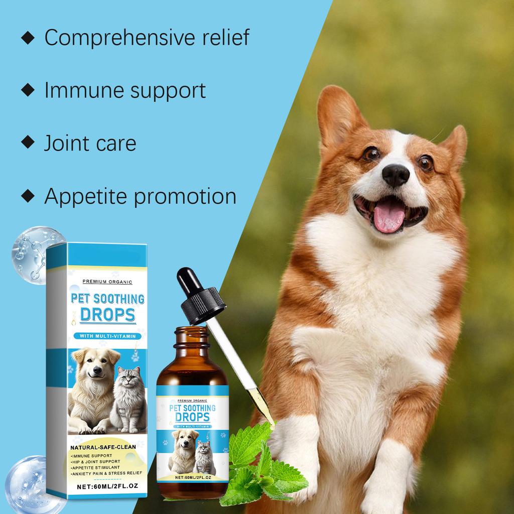 Pet Care Drops 60 мл Pet Enhancement Immune System For Dogs And Cats Pet Care Nutritional Supplement