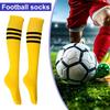 1 пара носков средней длины, полосатые, нескользящие, высокоэластичные, впитывающие пот, футбольные чулки для болельщиков, детские гольфы, спортивные носки для школьных игр